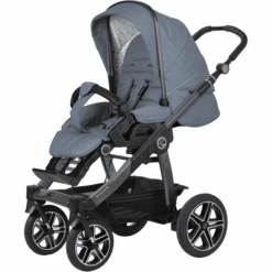 Hartan Kinderwagen Racer GTS Mit Handbremse Casual Collection Hearts (914) Gestellfarbe Platin