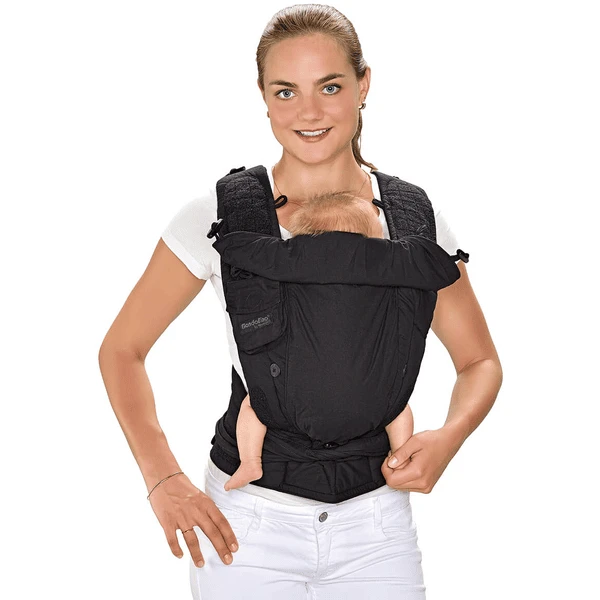 Hoppediz Babytrage Bondolino Plus Popeline One Size Schwarz