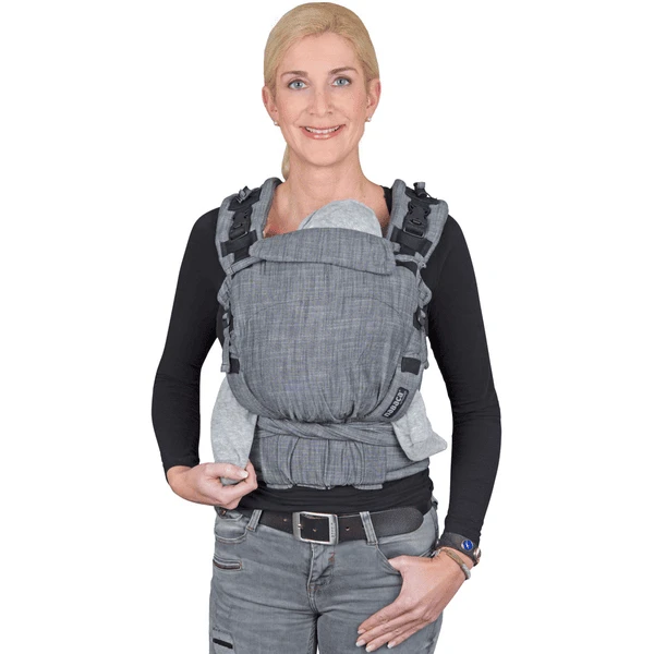 Hoppediz Babytrage Nabaca Basic-Set Denim Schwarz