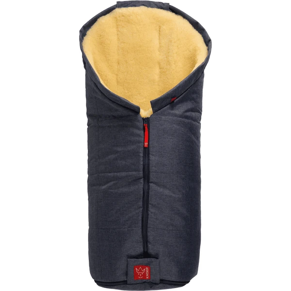 KAISER Lammfell-Fußsack Iglu Aktion Navy Melange